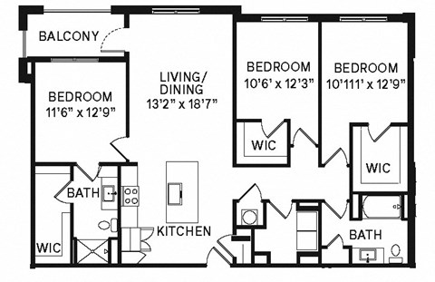 Avenue64 Luxury Apartments in O'Fallon, Missouri C1 Floor Plan